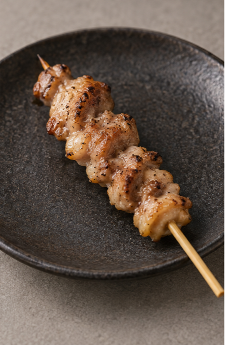 小块弹嫩的鸡颈肉串(せせり/seseri)示意图